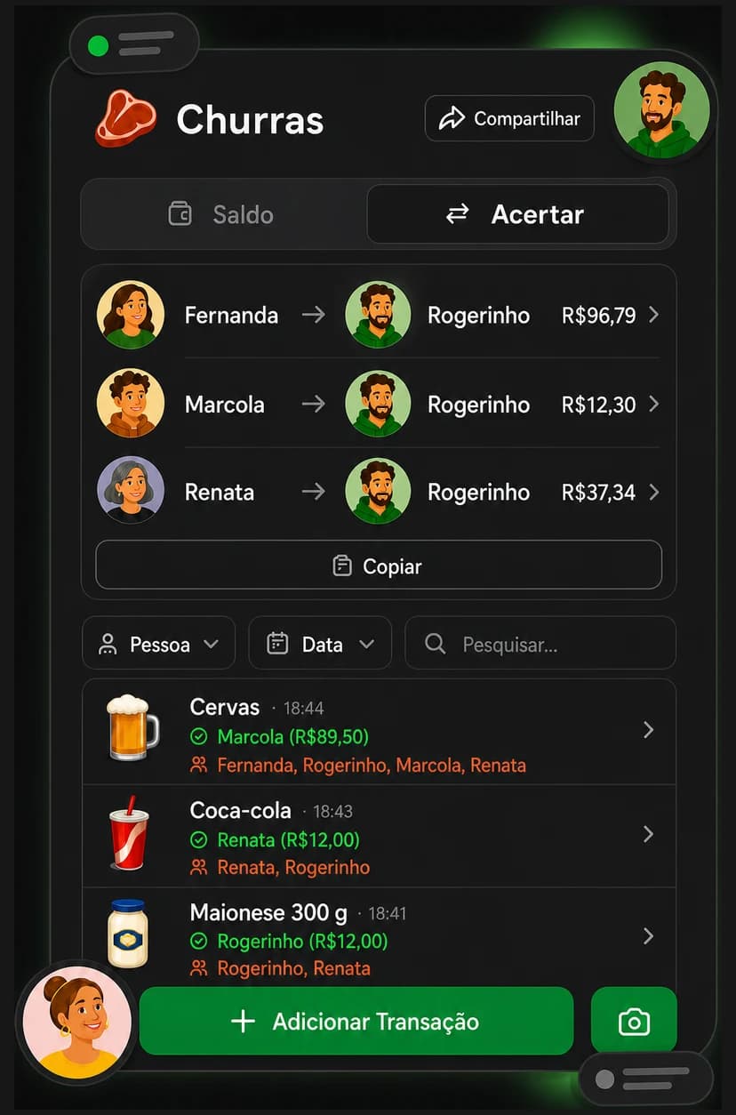 Settle-up suggestions: who pays whom and how much