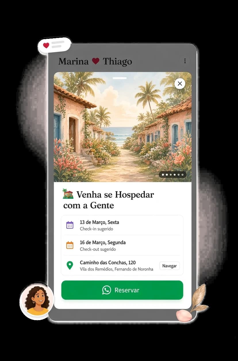 Where to stay near the wedding, with a booking button